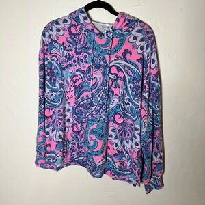 Lilly Pulitizer Inspired Paisley Hoodie in Size Medium